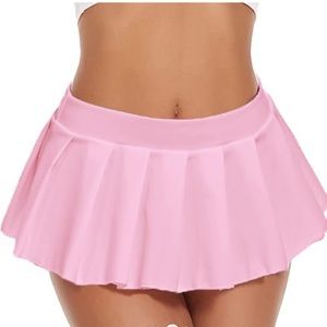 Avid Love Baby Pink Adjustable Mini Skirt with Side Tie